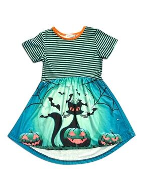Sunshine Swing Halloween Cat & Pumpkin Dress